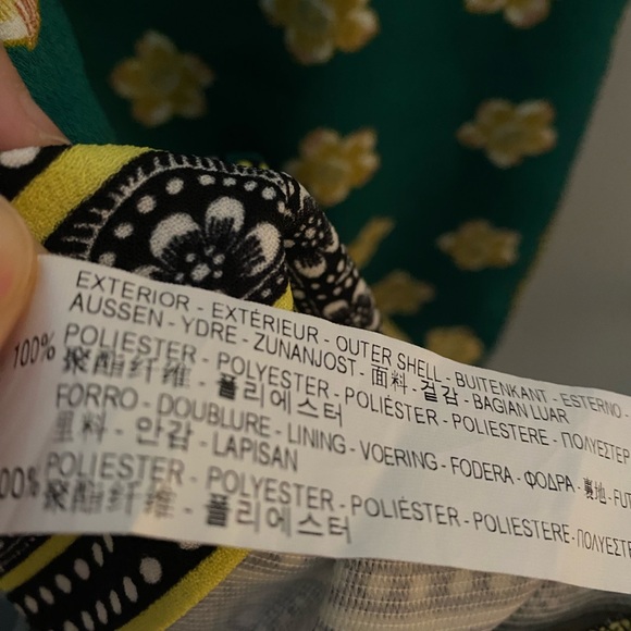 New Zara Floral Green Sleeveless dress - Picture 11 of 11